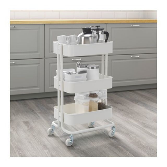 Xe đẩy đề đồ 3 tầng Raskog IKEA - Trắng