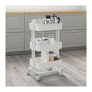 Xe đẩy đề đồ 3 tầng Raskog IKEA - Trắng