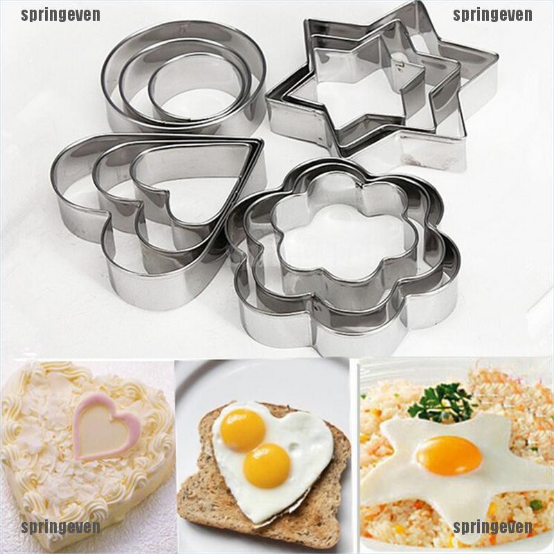 Set 12 Khuôn Cắt Bánh Quy Bằng Thép Không Gỉ