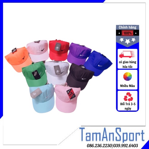 Mũ lưỡi chai thể thao nửa đầu chất cotton bo viền có chun co giãn nón hở chóp đủ màu sắc- Tâm An Sports