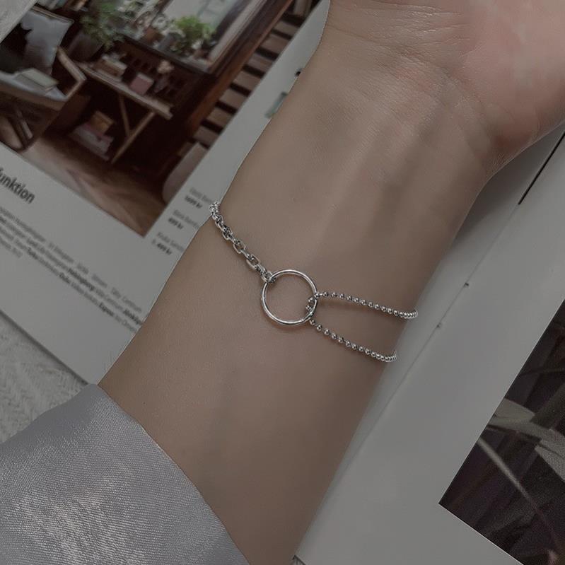 (0119) Vòng Đeo Tay Sợi Hai Lớp Nối Vòng Nhỏ Phong Cách Retro