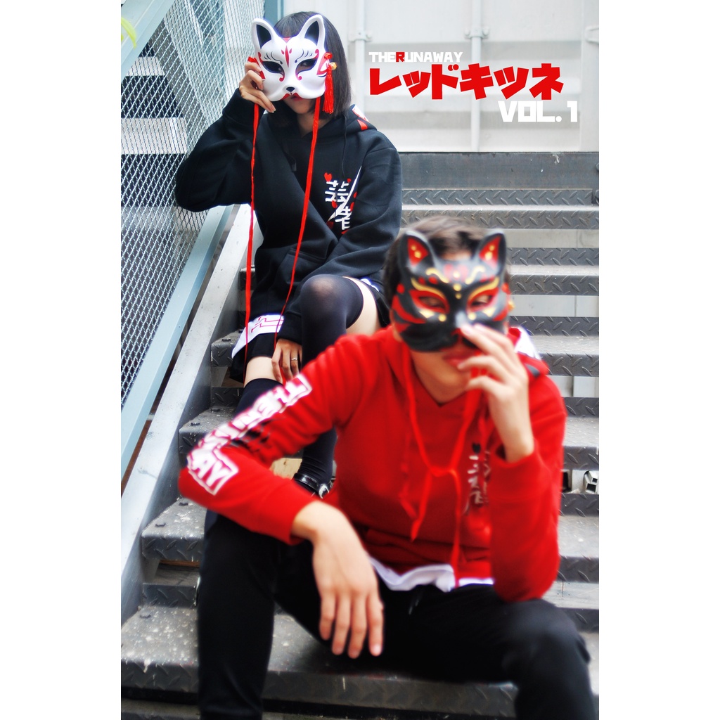 Áo Hoodie Urban Kitsune: Kabukicho Geisha Nỉ bông ngoại nhập by The Runaway