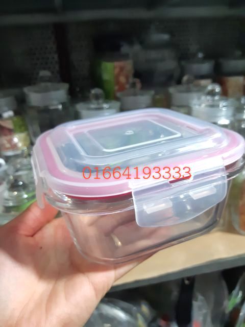 FREESHIP50K Hộp đựng cơm thủy tinh vuông ( có ảnh thật ) | BigBuy360 - bigbuy360.vn