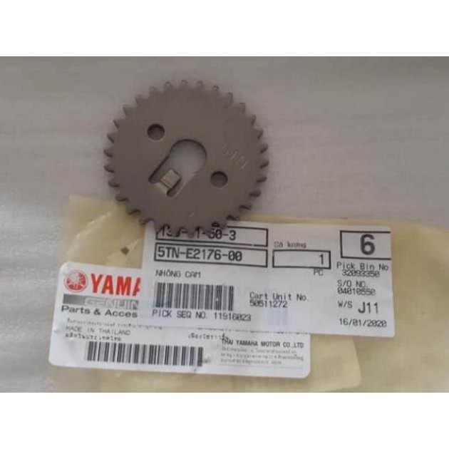 Dĩa nhông bánh răng cam xe Sirius , jupiter zin yamaha