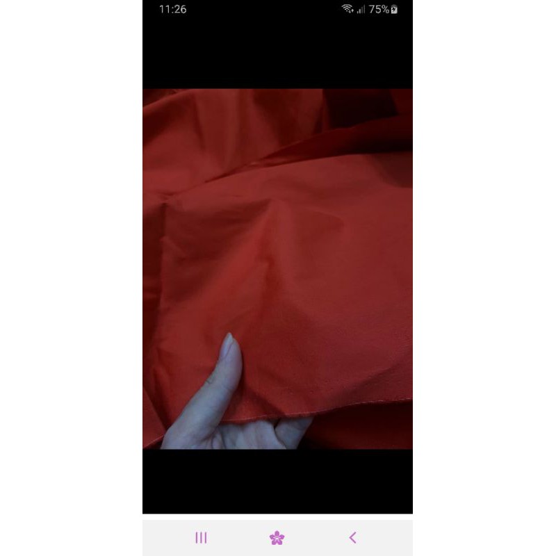 Kate cotton đỏ cam mềm mát, chuẩn somi SALE 15K/M, vệt loang nước
