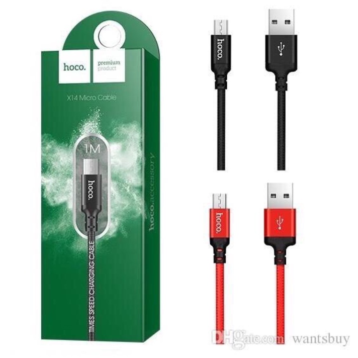 Cáp sạc nhanh X14 sạc Micro USB/Type C bọc dù chống đứt chống rối-Bảo hành 6 tháng