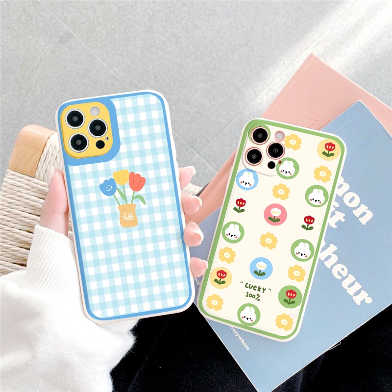 ỐP iphone Hoa thỏ xanh ốp dẻo bảo vệ cam ip 6splus/7/7plus/8/8plus/x/xr/xs/11/12/pro/max/plus/13promax tr375