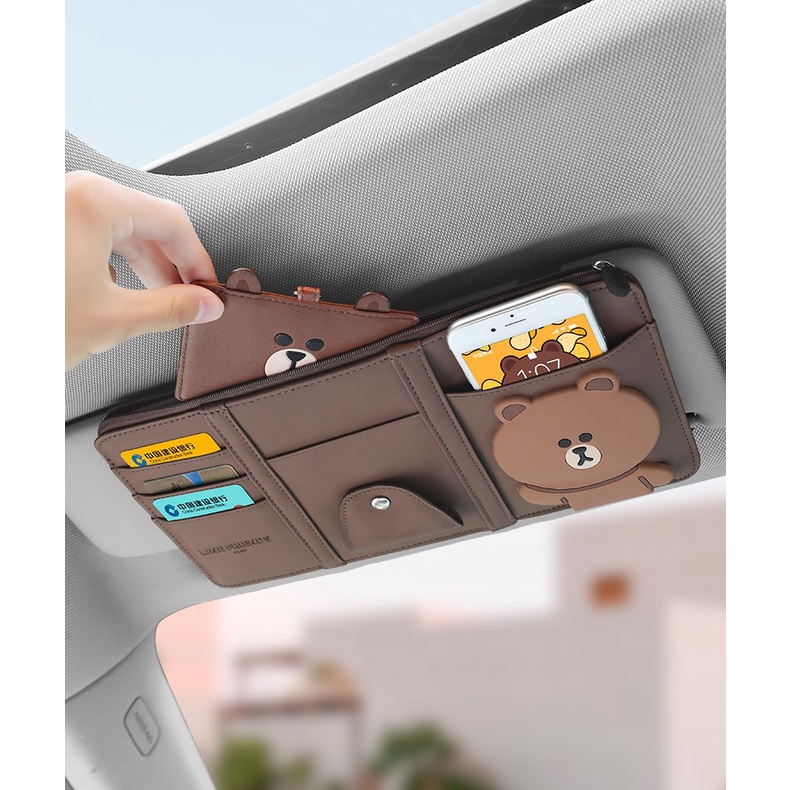 VÍ, TÚI ĐỰNG ĐỒ ĐA NĂNG GẮN TẤM CHE NẮNG XE Ô TÔ