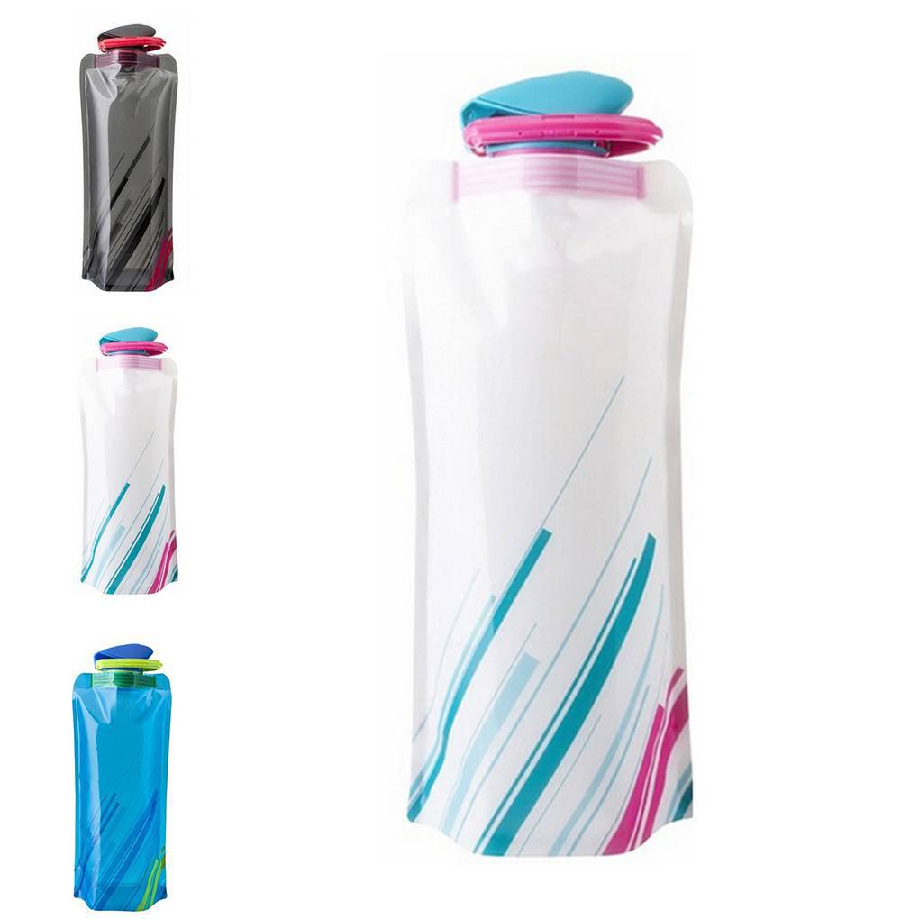 Bình Nước Thể Thao 700ml Bằng Nhựa Có Thể Gấp Gọn Tiện Dụng