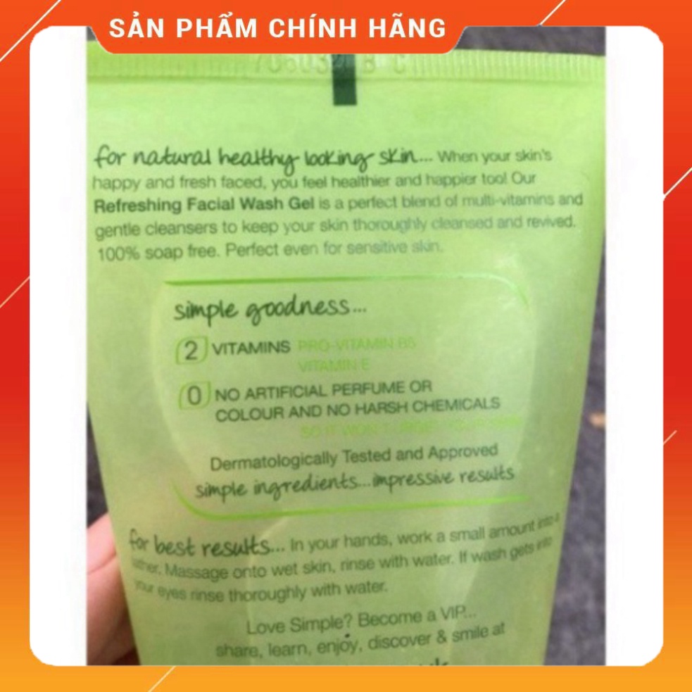 Sữa rửa mặt simple - 150ml Bill 4 date 2023 mới nhất - Miu | BigBuy360 - bigbuy360.vn