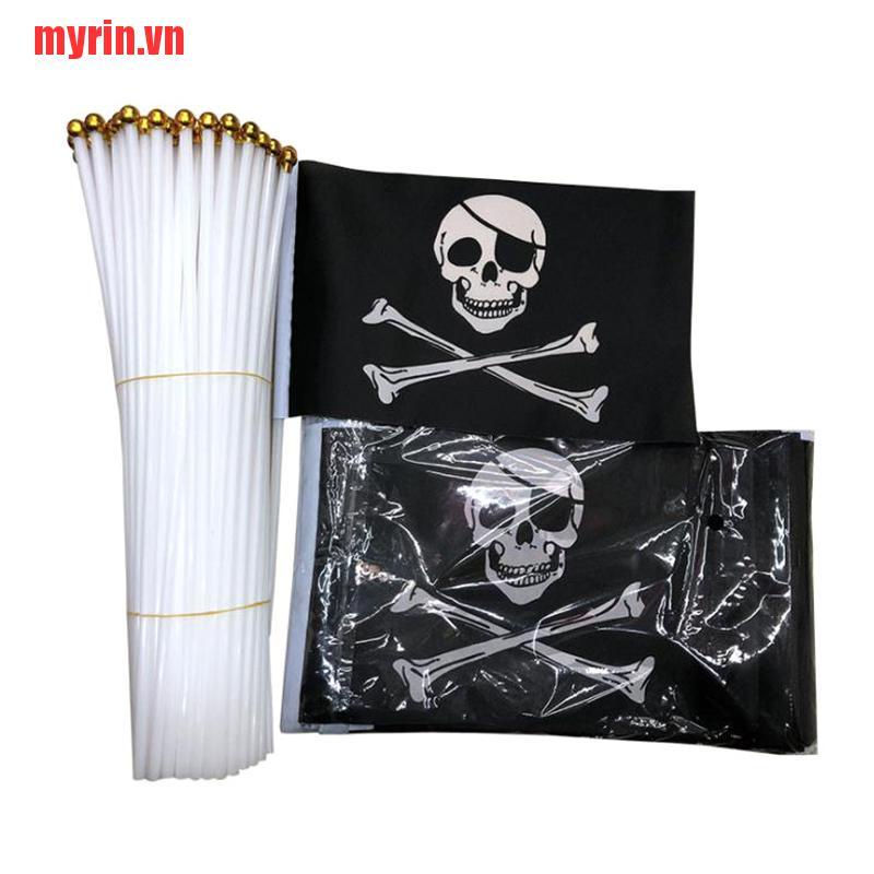 Bộ 10 Cờ Cướp Biển Hình Đầu Lâu Và Chữ Thập Jolly Roger