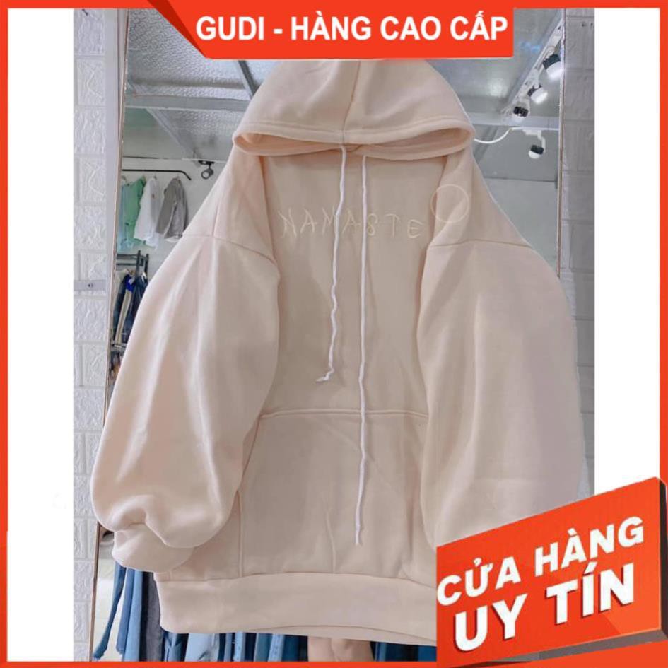 Áo Nỉ Hoodie Nữ From Rộng Chữ Thêu, Áo Khoác Thun Nỉ Chất Mịn - GUDI HÀNG CAO CẤP