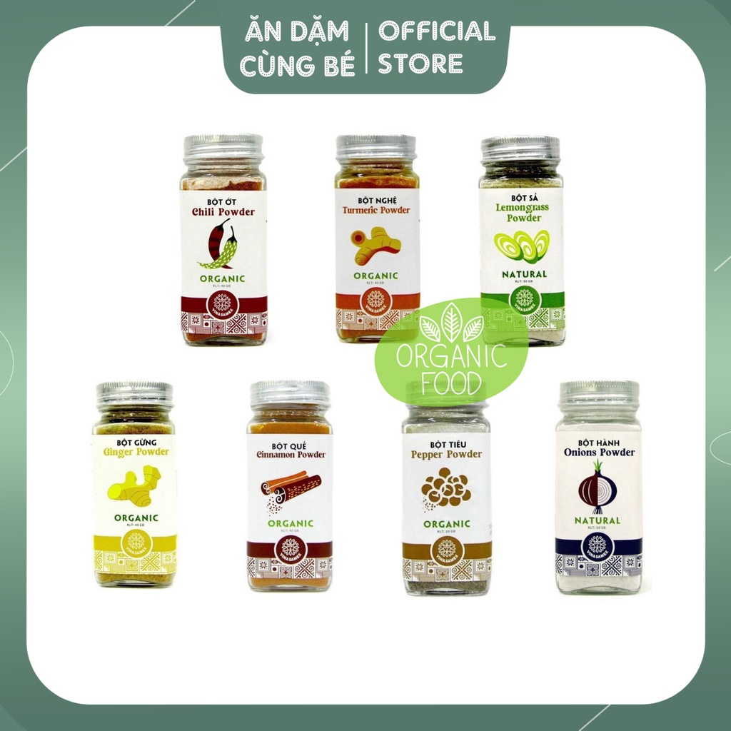 Gia vị tinh bột nghệ bột quế bột ớt bột hành Vina Samex organic nguyên liệu nấu ăn chế biến chính hãng 89360