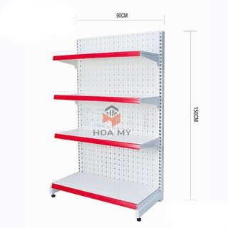 Kệ siêu thị tôn đục lỗ Cao 150cm