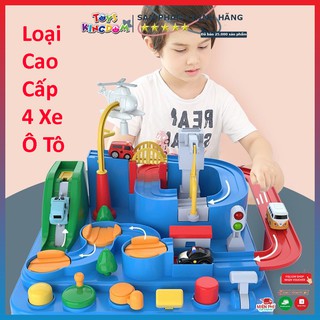 [4 Xe Ô Tô] Ô Tô Đường Đua Phiêu Lưu Phát Triển Tư Duy Cho Bé - Đường Đua Ô Tô Cho Bé Cao Cấp, Bộ Cỡ Lớn