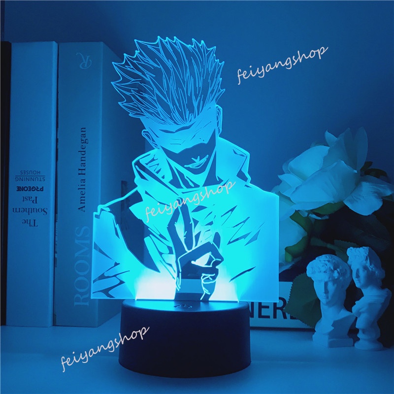 Đèn Ngủ 3D LED Jujutsu Kaisen Yuji Itadori Gojo Satoru Nanami Kento Ryomen Sukuna