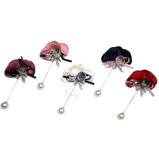 Hoa cài áo hoa lụa handmade SF01.