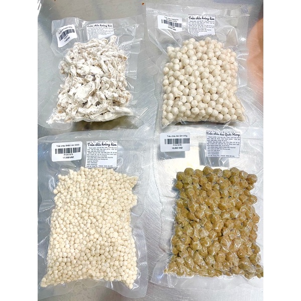 Trân châu hoàng kim/ sợi/ đen/ baby hoàng kim/ô long/phô mai/lá dứa Krubo, Evie Thái, Wings