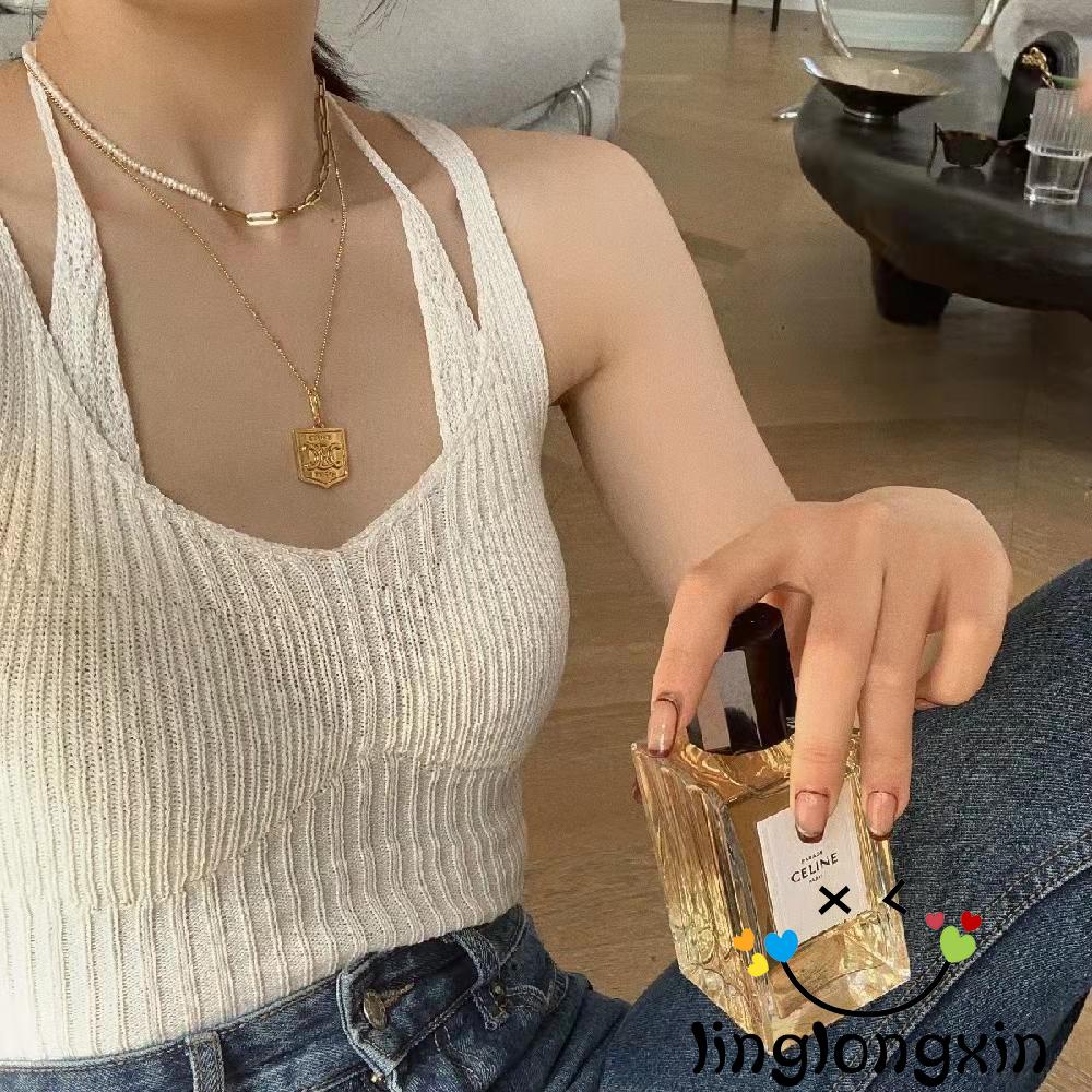 ☌Lj◐Áo Hai Dây Dệt Kim Mỏng Màu Trơn Thời Trang Mùa Hè Cho Nữ