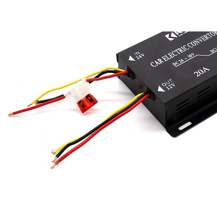 Bộ chuyển đổi nguồn DC 24V sang 12V chính hãng cho ô tô - thiết bị đổi điện 24V-12V