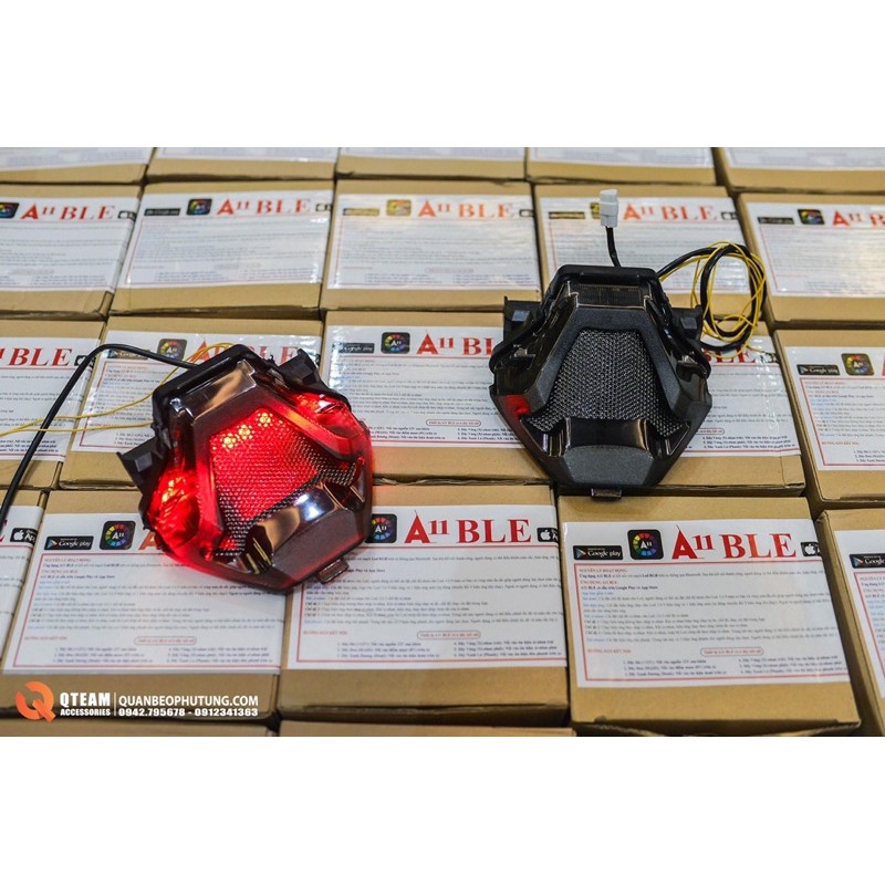 ĐÈN HẬU AUDI A11 LẮP CHUẨN YAMAHA EXCITER150 VÀ R3 - MT03. THAY ĐỔI MÀU QUA APP ĐIỆN THOẠI