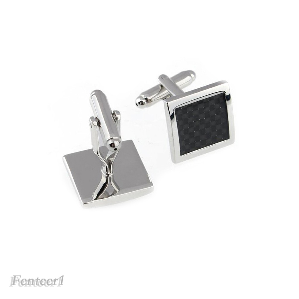 [Fenteer1] Khuy Măng Sét Áo Sơ Mi Nam Hình Chữ Nhật Bằng Đồng Thau Cho Tiệc Cưới