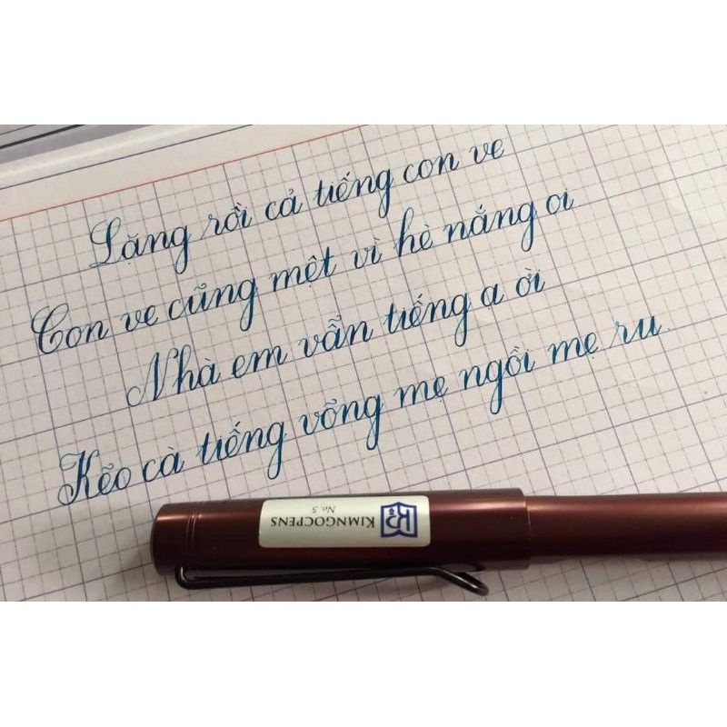 Bút máy Kimngocpens 05 5F Bút luyện chữ đẹp Bút mực ngòi lá tre 101 không rỉ, bút luyện calligraphy nét thanh nét đậm