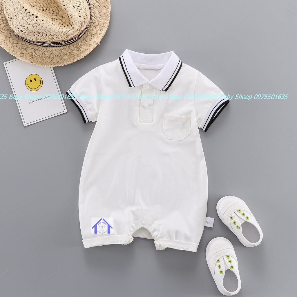 Body Polo công tử dành cho bé trai, bé gái chất petit cotton thun mỏng mát co giãn