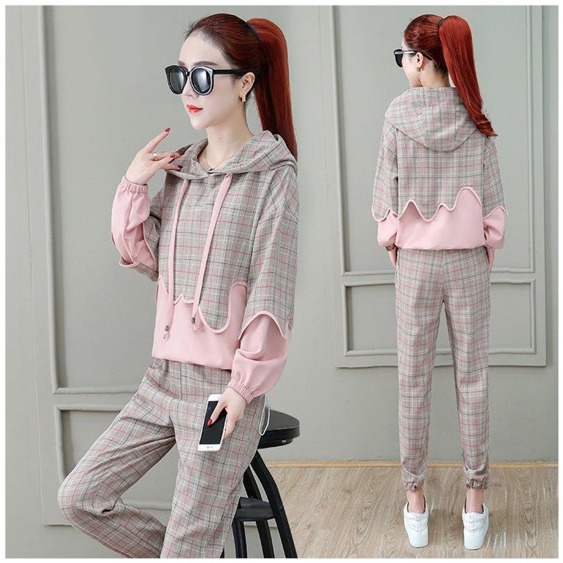 Bộ áo nỉ tay dài + quần dài kiểu dáng thời trang dành cho nữ 2020 | BigBuy360 - bigbuy360.vn