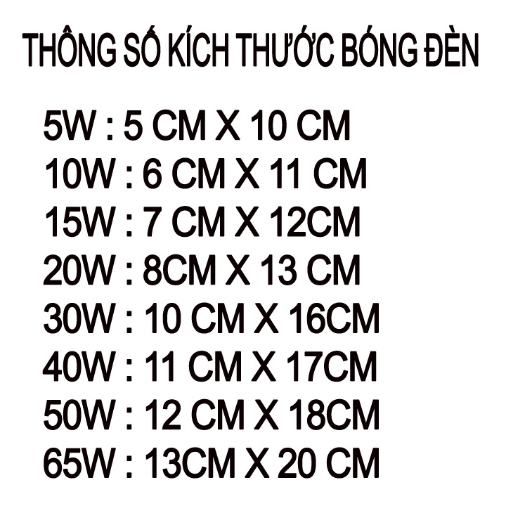 BÓNG ĐÈN LED IMT 65W SIÊU SÁNG – KÍN NƯỚC - ÁNH SÁNG TRẮNG - LOẠI TỐT