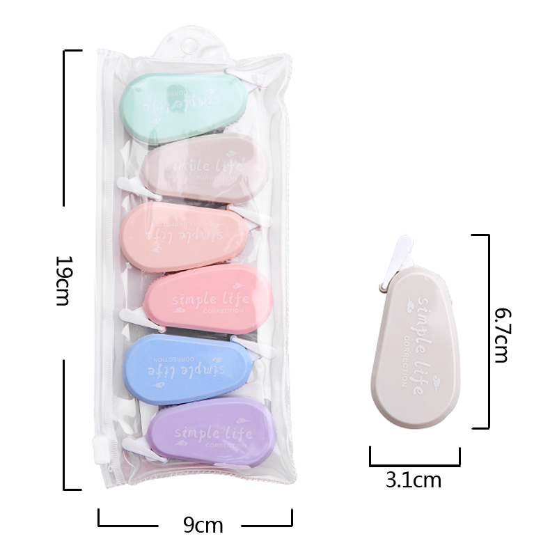 Bộ 6 cây bút xóa kéo hình dạng dễ thương