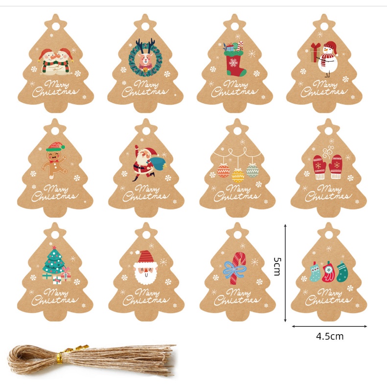 Set 48-50 thiệp T06 trang trí giáng sinh noel