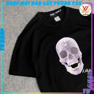 Áo thun tay lỡ , T shirt Đầu Lâu Nikolas , Tee in hình nam nữ unisex ,JTSHOP