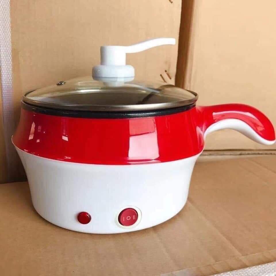 Ca mỳ, nồi lẩu mini chống dính kèm xửng hấp size 18 cm