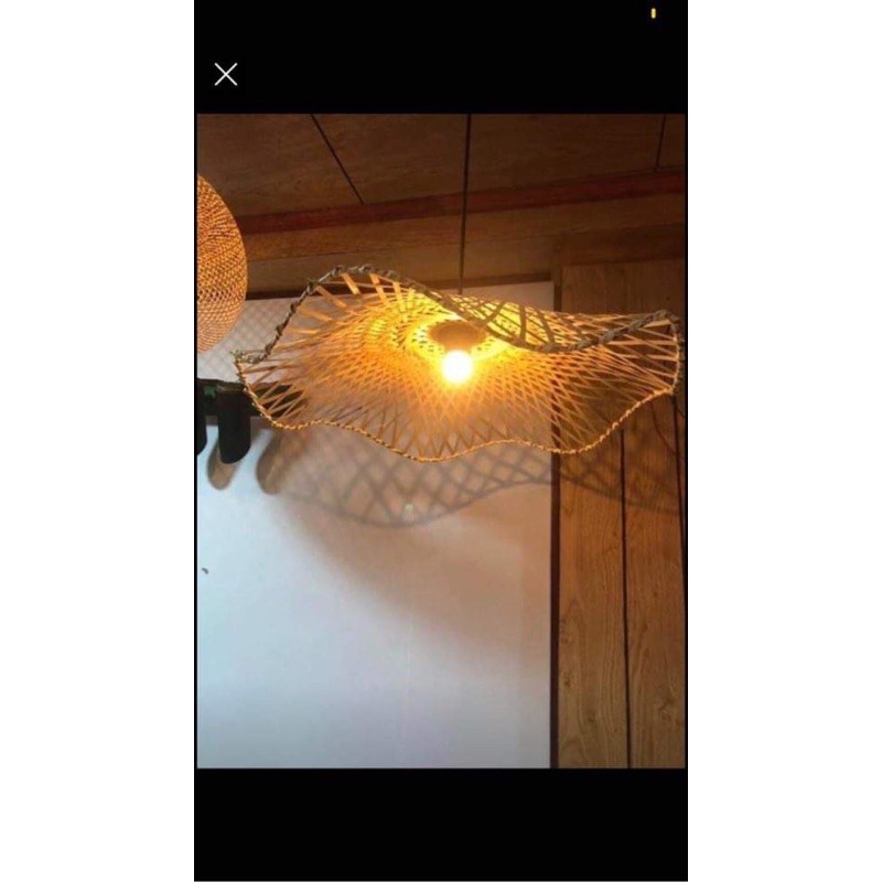 đèn mây tre bông sen