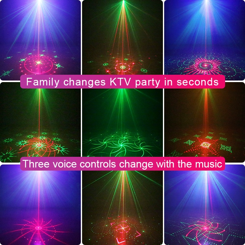 Đèn chớp Led Laser 60 trong 1 đèn sân khấu vũ trường phòng karaoke KTV