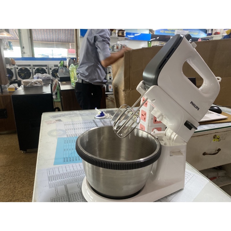 Máy đánh trứng Philip HR3750 Stand tô inox cao cấp chính hãng