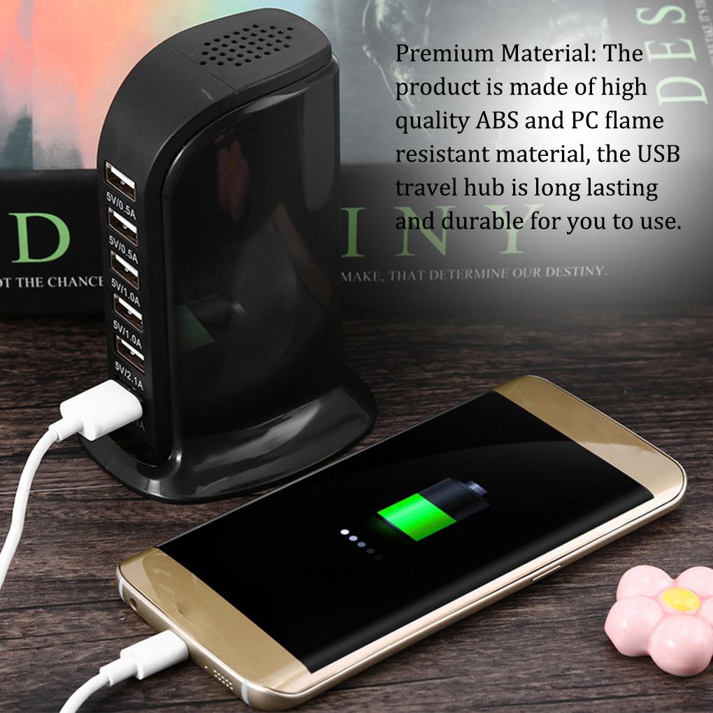 Ổ Cắm Sạc Nhanh 6 Cổng USB Đa Năng Chống Mài Mòn Cho Điện Thoại