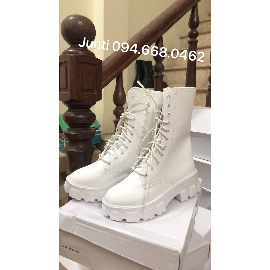 Giày Martin đế 5.5cm cổ lửng phong cách Anh 2021 mùa xuân và mùa thu