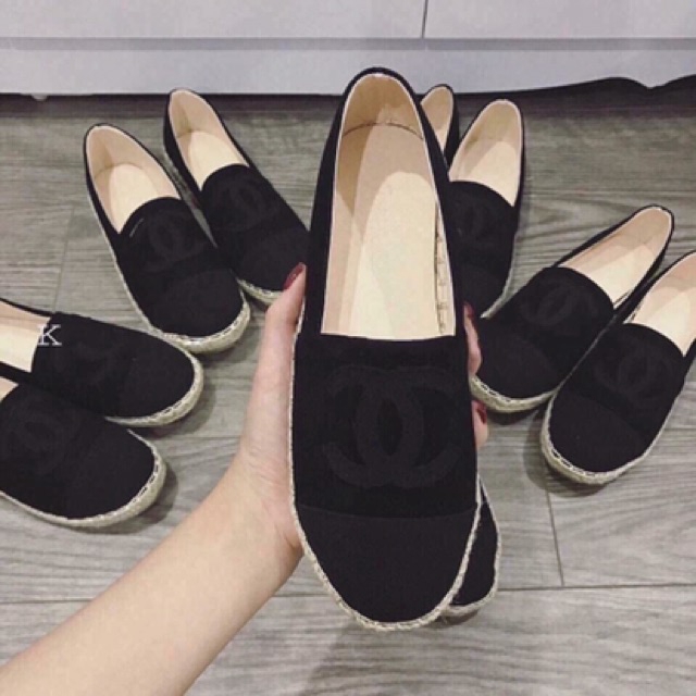 {Đế Cói Trắng} GIÀY SLIP ON DA LỘN CHÂT NỈ CHỮ CN Form nhỏ nên tăng size (Loại đắt đế cói) | BigBuy360 - bigbuy360.vn