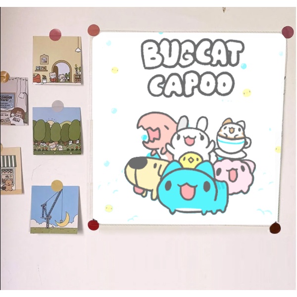 Tranh vải treo tường ba anh em gấu TVTT5 capoo bare bear molang gấu brown khủng long