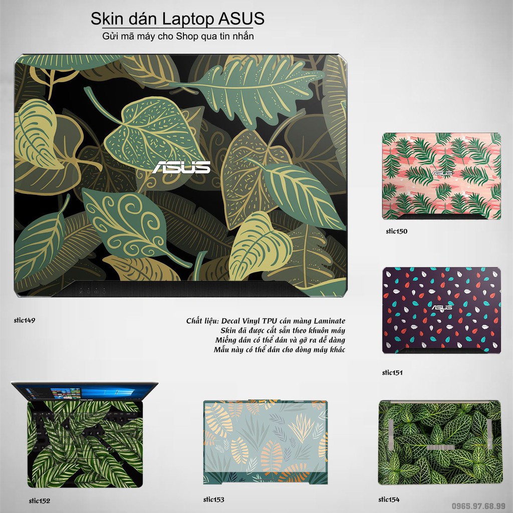 Skin dán Laptop Asus in hình Hoa văn sticker _nhiều mẫu 25 (inbox mã máy cho Shop)