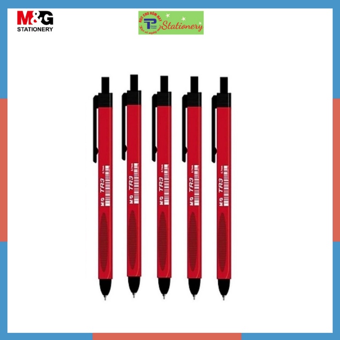Bút bi dầu MG 0.7mm đầu bấm mực Xanh/Đen/Đỏ - 40 chiếc/hộp MG3072