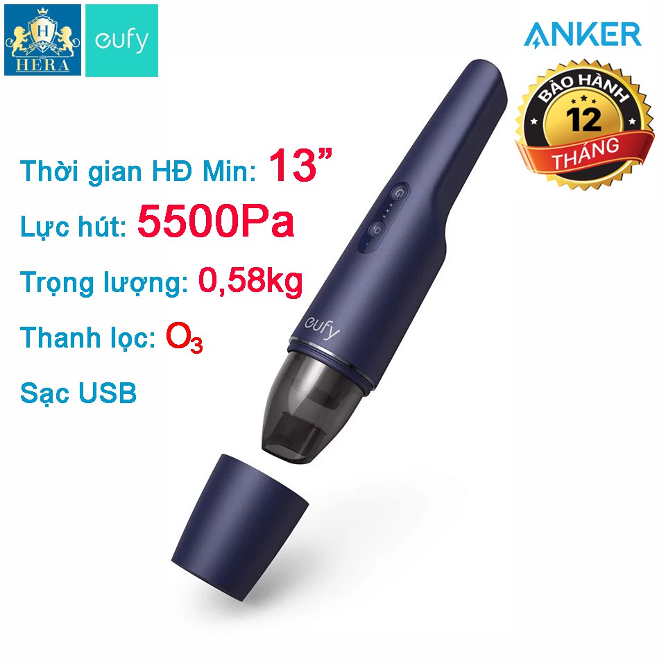 MÁY HÚT BỤI CẦM TAY KHÔNG DÂY ANKER EUFY HOMEVAC H11 PURE T2520 HÀNG CHÍNH HÃNG BẢO HÀNH 12 THÁNG