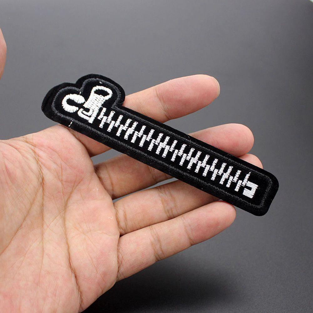 1 Miếng Dán Trang Trí Quần Áo Thêu Chữ Phối Khóa Kéo Độc Đáo