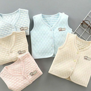 [GILE TRẦN BÔNG] Áo gile xốp trần bông cho bé sơ sinh siêu mềm, ấm áp