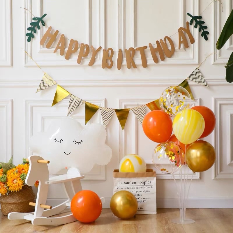 Set trang trí sinh nhật Dây Chữ HPBD kiểu mới - (Kèm Fairy Led 3m)