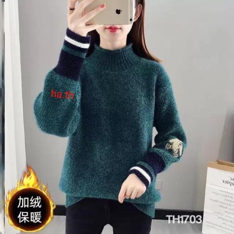 Áo len nữ, áo len lông nhung ấm áp quảng châu loại 1