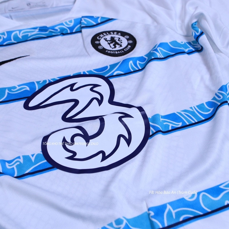 Bộ quần áo đá banh ĐT Chelsea màu xanh trắng mùa 22/23 hàng cao cấp thailand