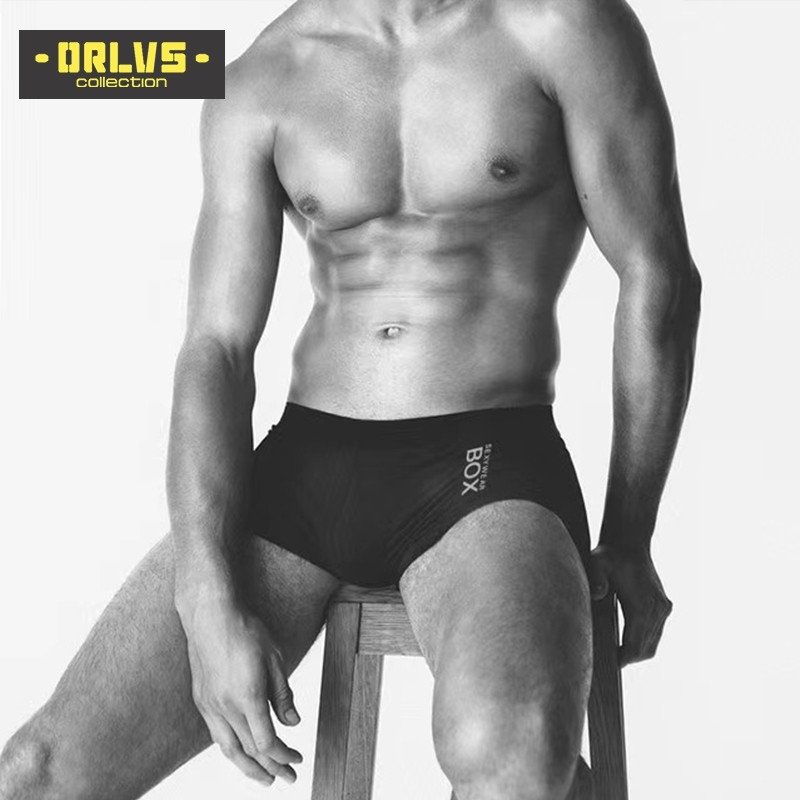 ORLVS Quần lót boxer hình hộp sữa gợi cảm cho nam giới